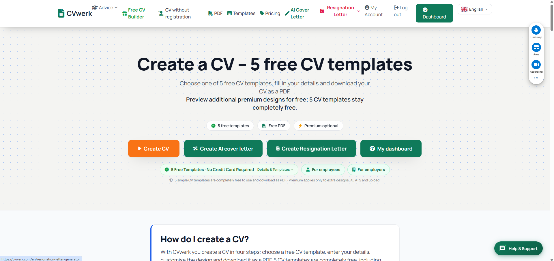 CVwerk screenshot