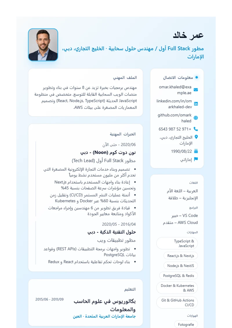نموذج سيرة ذاتية Burya، تصميم وفق معايير DIN 5008
