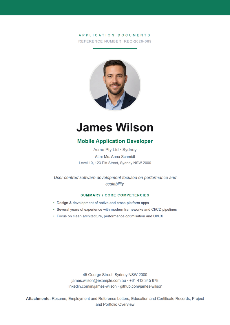 Resume Cover Page Preview Classic