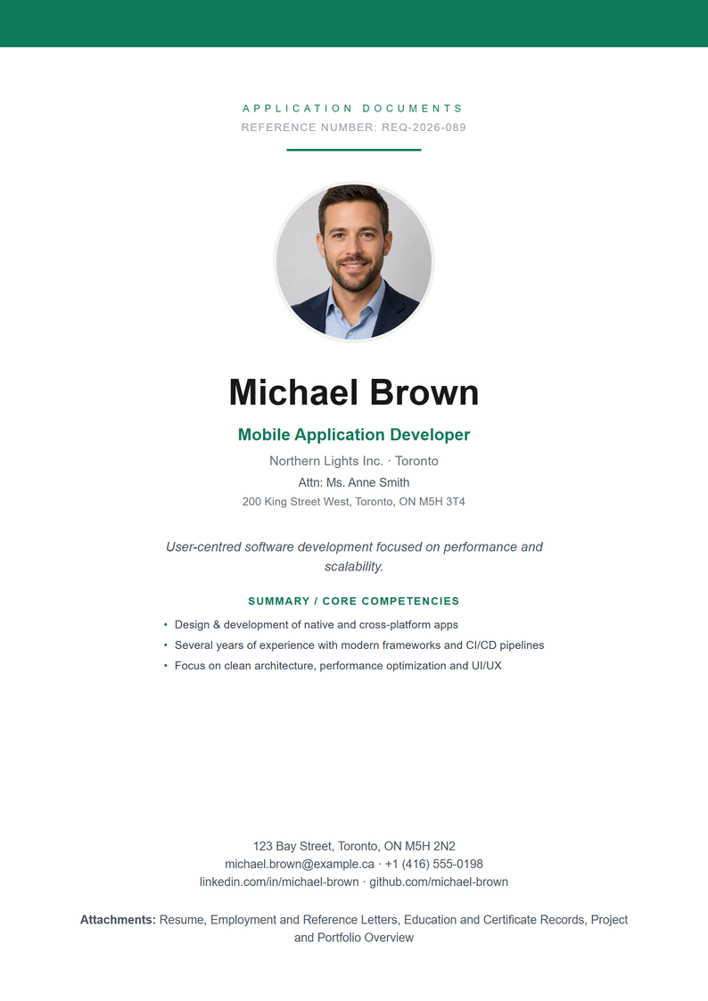Resume Cover Page Preview Classic