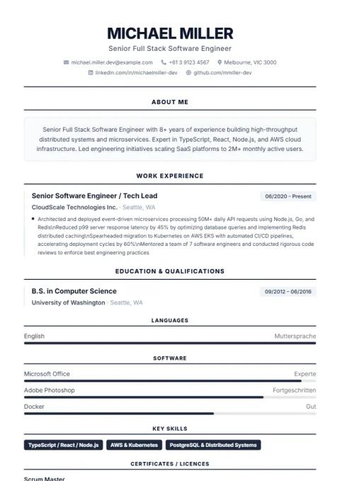 CV Template Classic