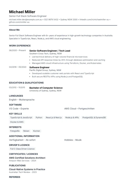 CV Template Compact