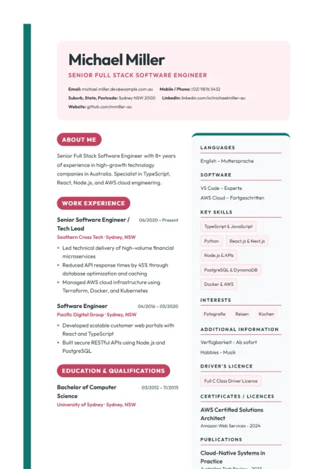 CV Template Creative Blocks