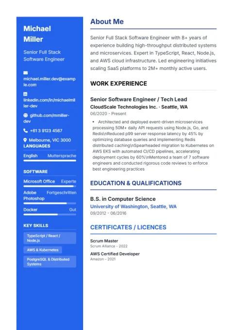 CV Template Modern