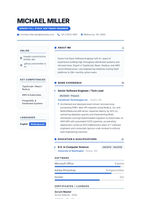 CV Template Nova