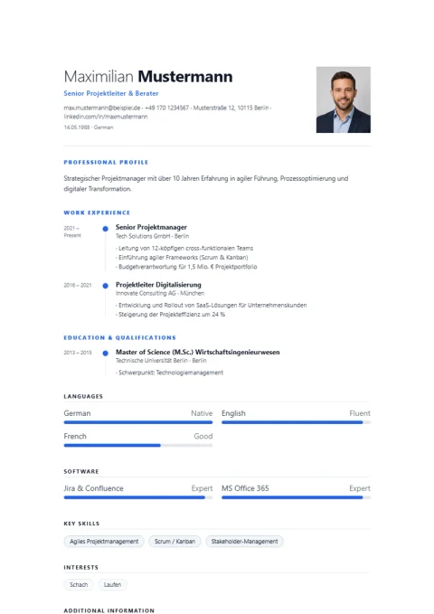 Resume Template Oslo Timeline