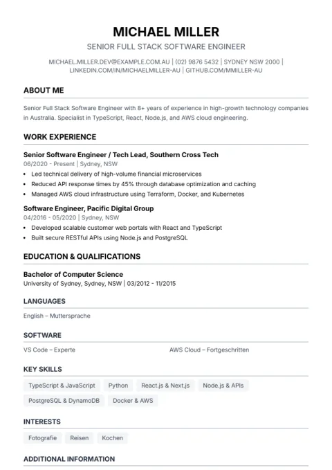 CV Template Simple