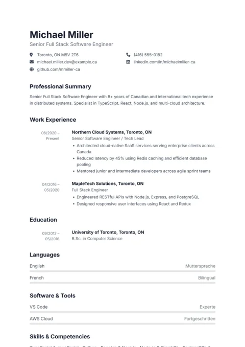 Resume Template Aqua
