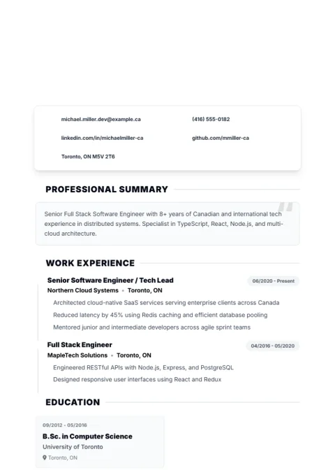 Resume Template Bold