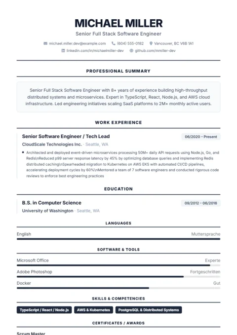 Resume Template Classic