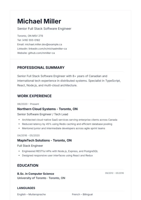 Resume Template De Classic