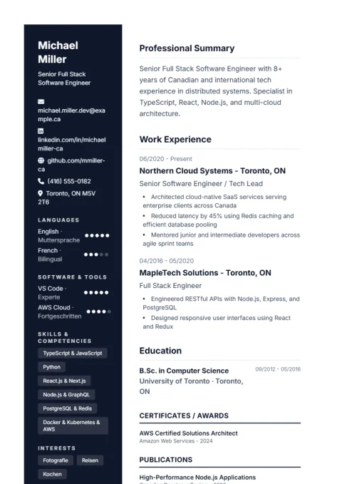 Resume Template De Modern