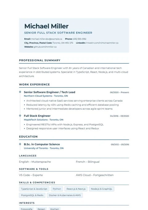 Resume Template European Timeline
