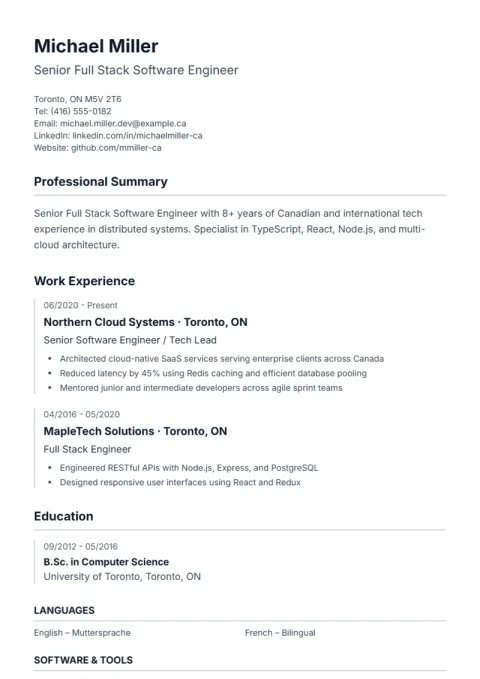 Resume Template Lebenslauf
