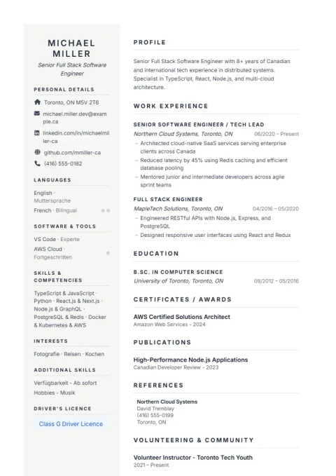 Resume Template Prestige