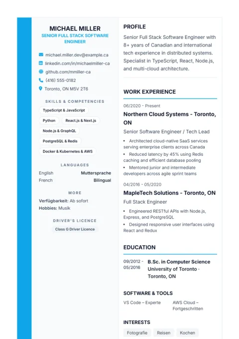 Resume Template Sidebar Pro