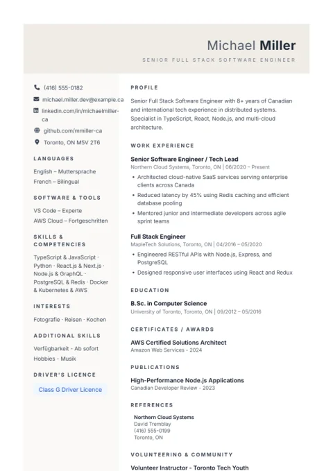 Resume Template Weber
