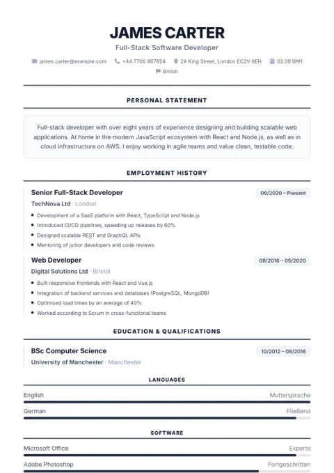 CV Template Classic