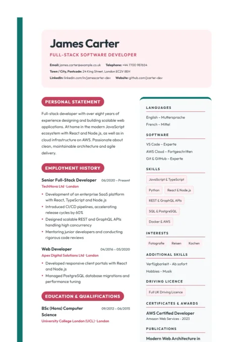 CV Template Creative Blocks