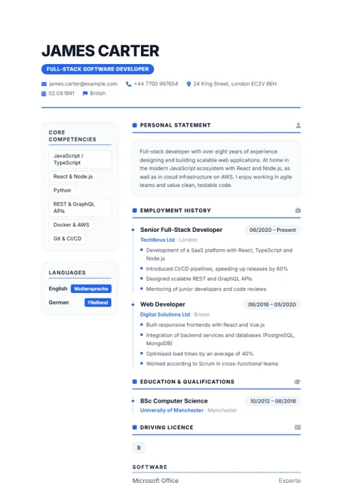 CV Template Nova