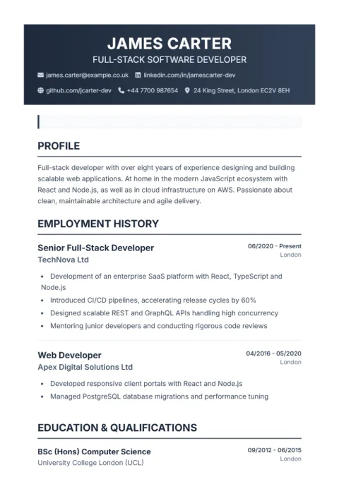 CV Template Profplus