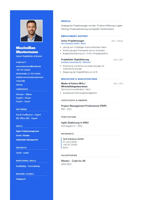 UK CV template Rotterdam Split