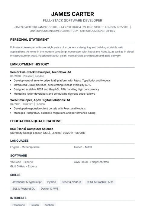 CV Template Simple