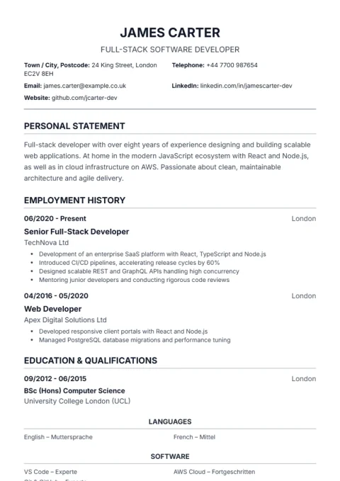 CV Template Traditional