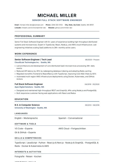 Resume Template American Modern