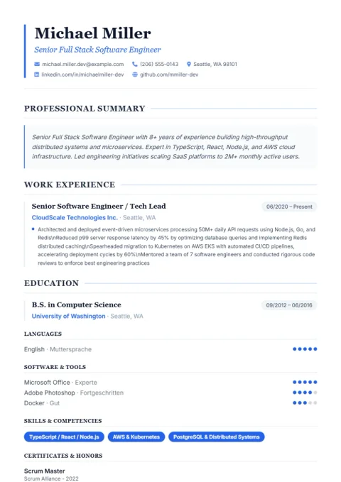 Resume Template Elegant