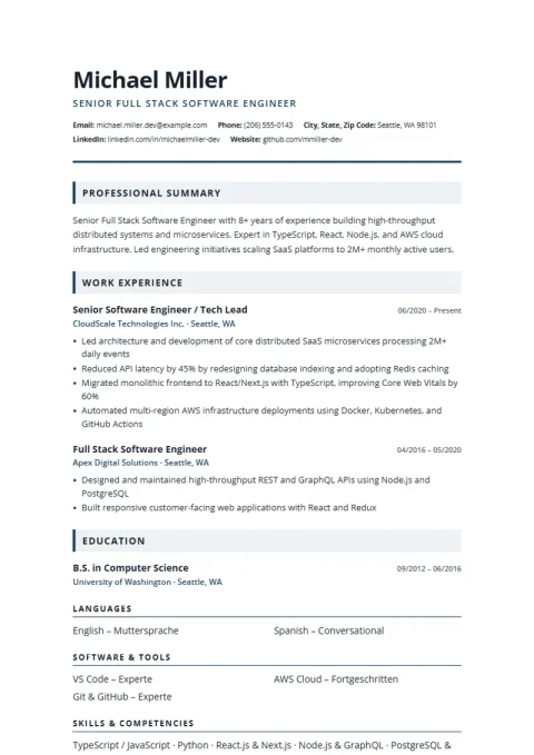 Resume Template London Professional