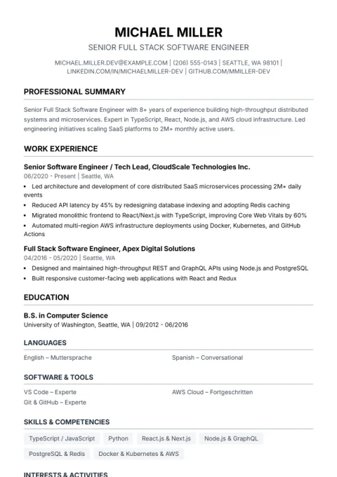 Resume Template Simple