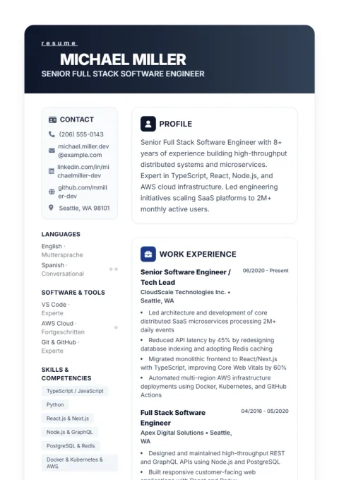 Resume Template Trust