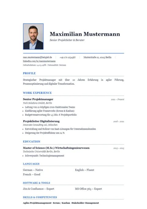 Resume Template Wien Serif