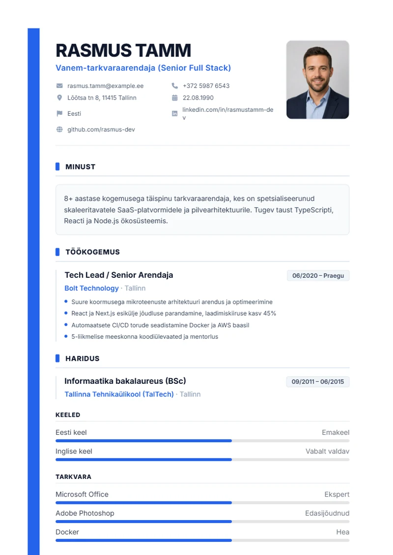 Lebenslauf Vorlage Sidebar, Muster nach DIN 5008