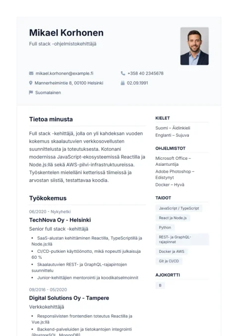 Lebenslauf-Vorlage De Professional