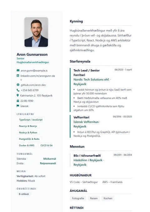 Vorlage Lebenslauf Pro