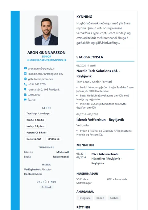 Vorlage Sidebar Pro