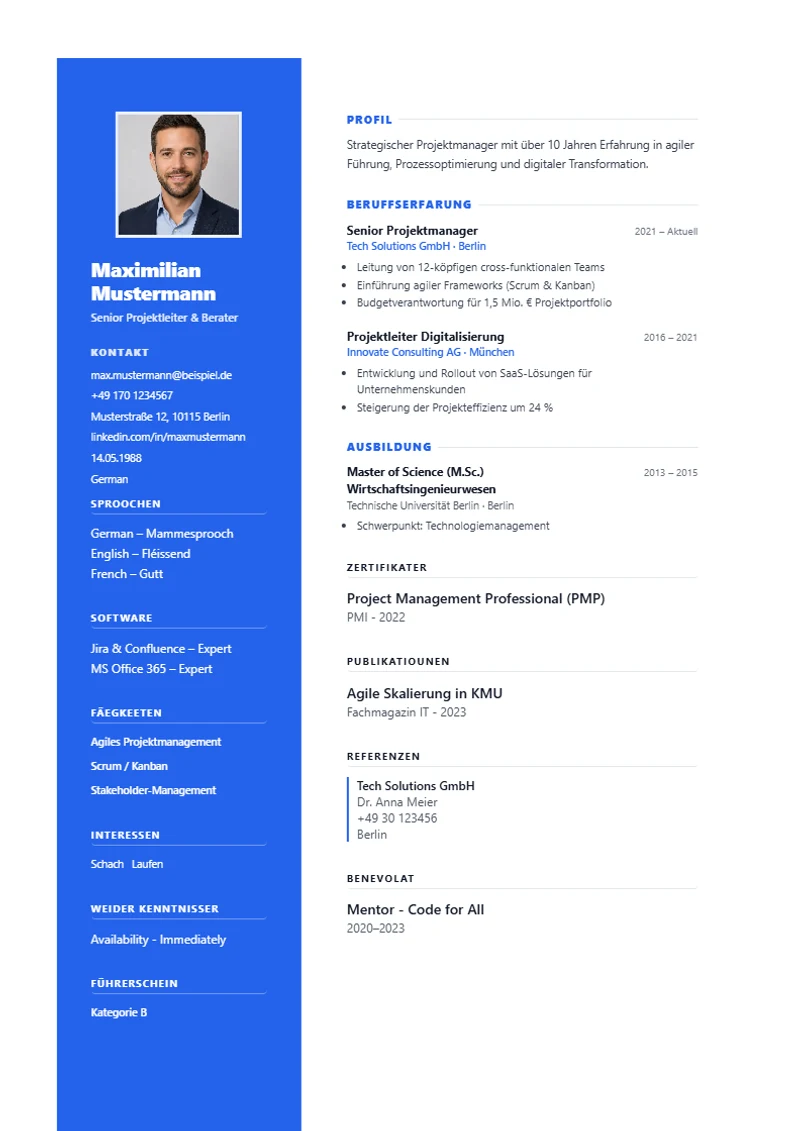 Liewenslaf-Schabloun Rotterdam Split, Muster no DIN 5008