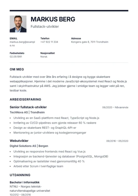 Lebenslauf-Vorlage Executive