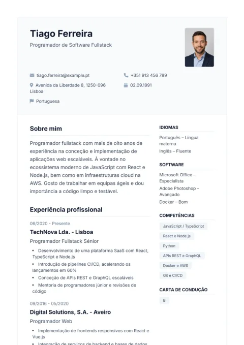 Lebenslauf-Vorlage De Professional