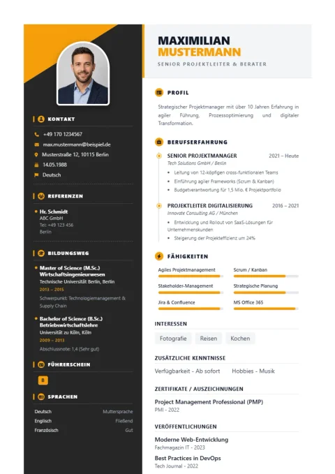 CV Template Madrid Modern