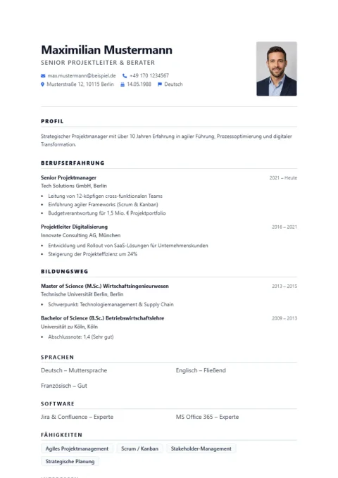 CV Template Oslo Minimal