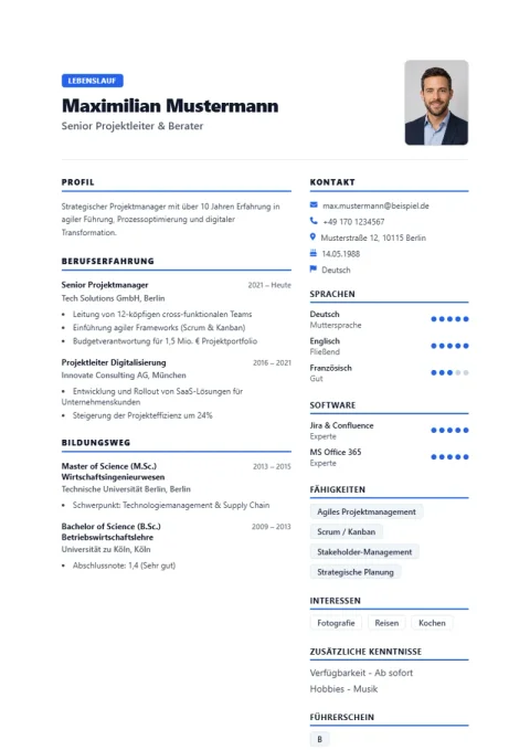 CV Template Toronto Hybrid