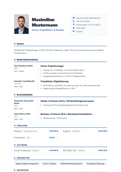 CV Template Vienna Classic
